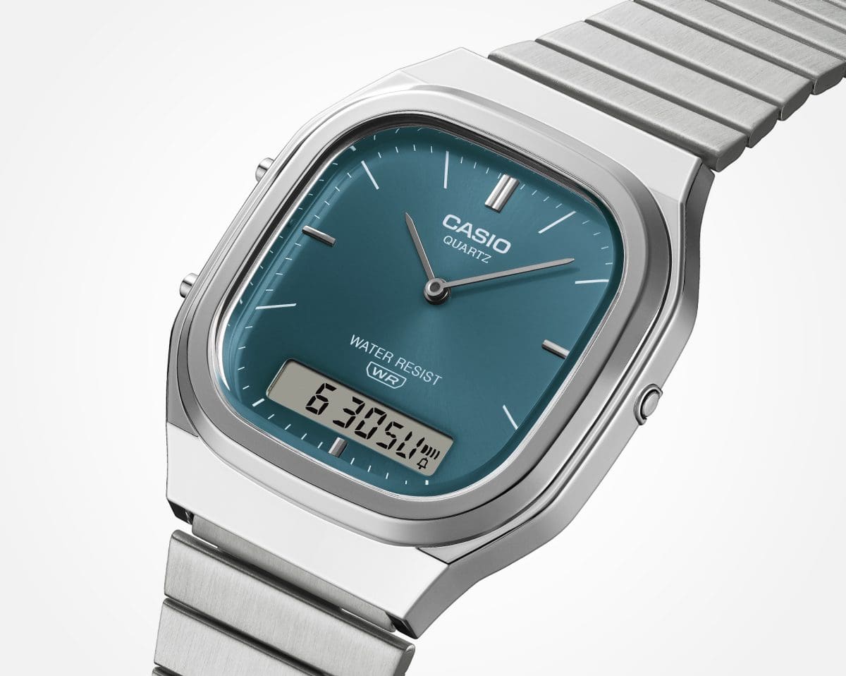 AQ-240E-3A: Estilo retrô-moderno com brilho atemporal 