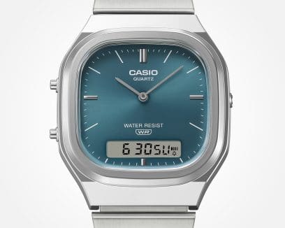 AQ-240E-3A: Design elegante do mostrador 