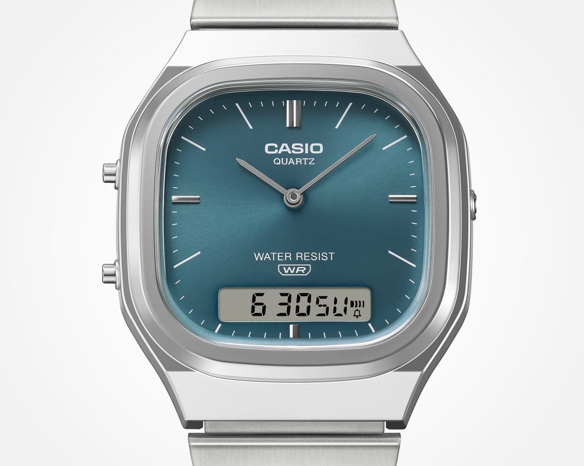 AQ-240E-3A: Design elegante do mostrador 