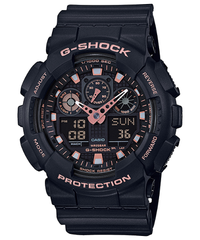 時計 G-SHOCK GA-100MB-1ADR GA100MB-1A | Black Analog-digital Watch - G-SHOCK | CASIO