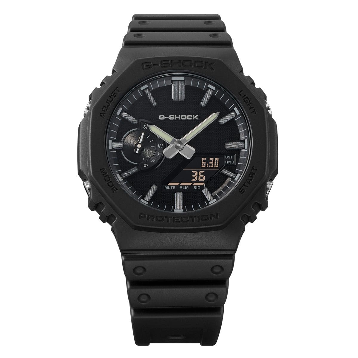 GA-2100LXB-1A Mostrador com acabamento em preto mate profundo