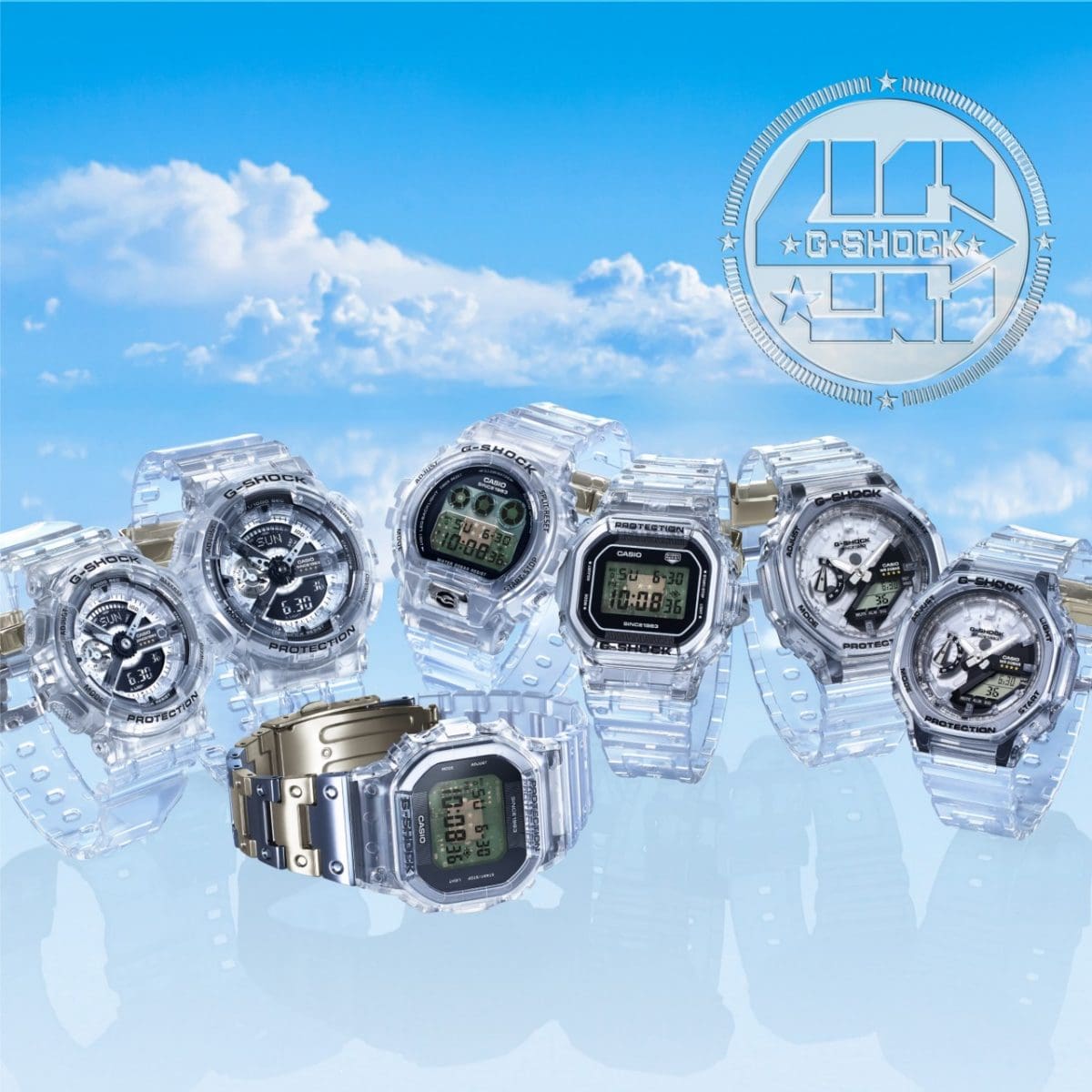 Linha CLEAR REMIX do 40º aniversário do G-SHOCK