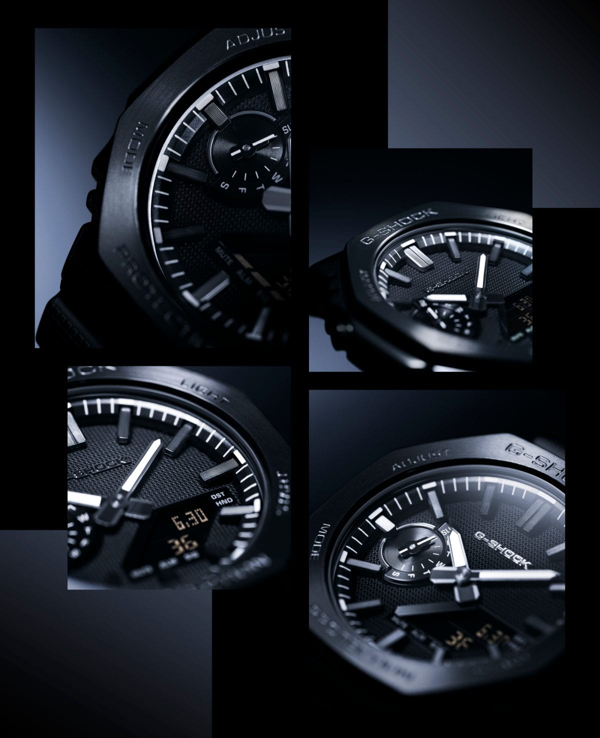 GM-2100LXB-1A  O acabamento em preto mate realça os detalhes intricados