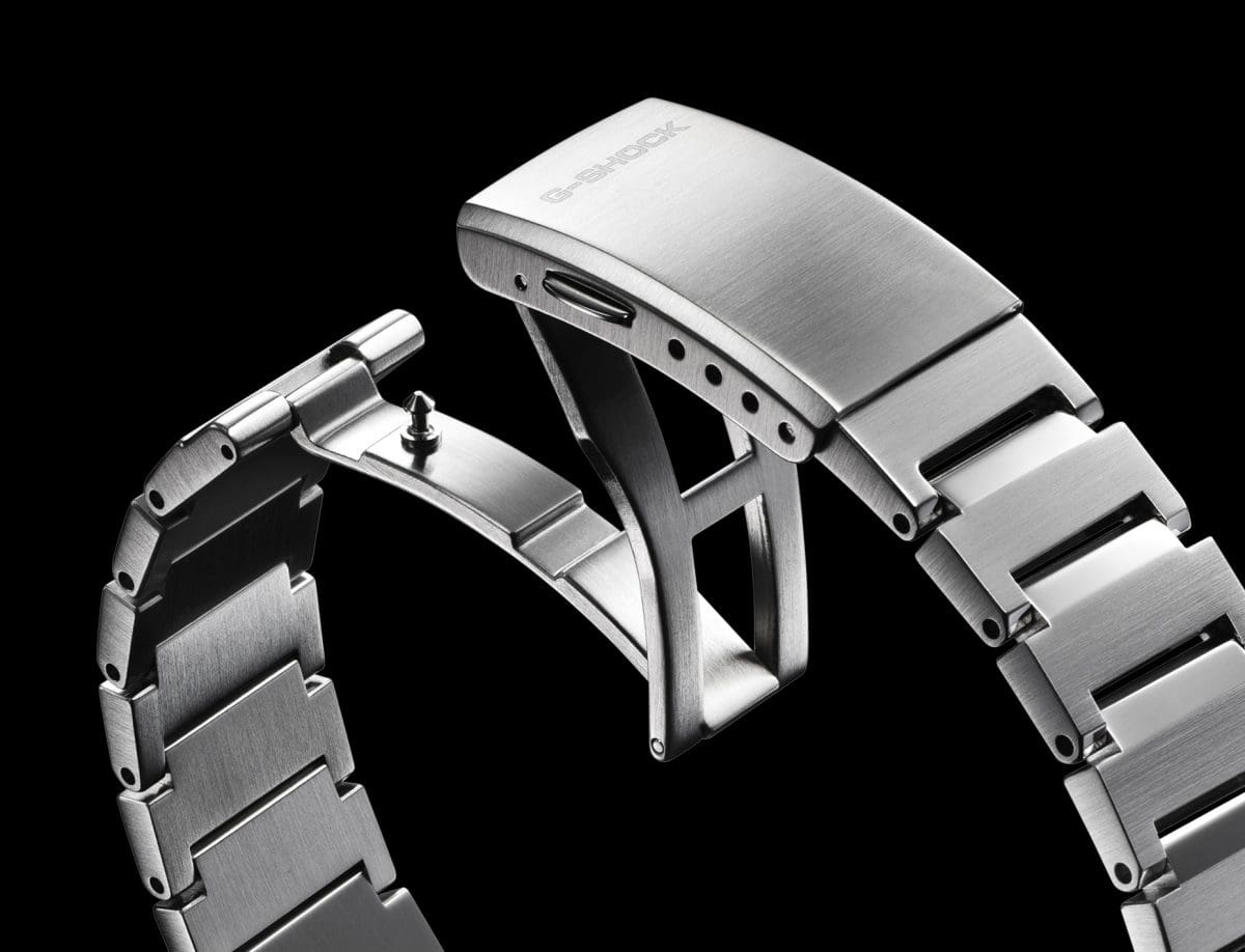 GST-B1000BD-1A A pulseira de aço inoxidável, desenvolvida para o GST-B1000  * A imagem mostra o GST-B1000D.
