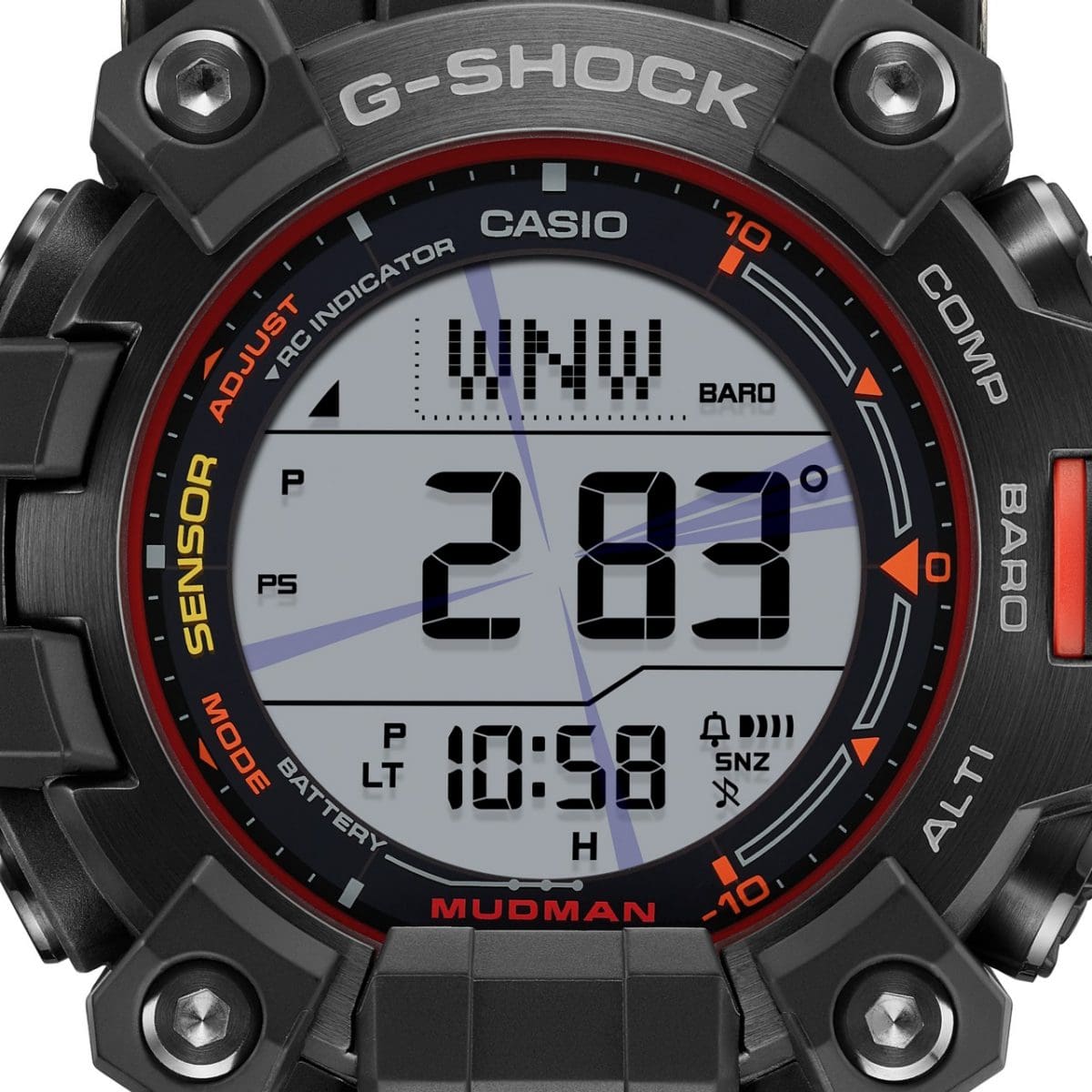 GW-9500MEC-1 LCD duplex, exibição de bússola digital