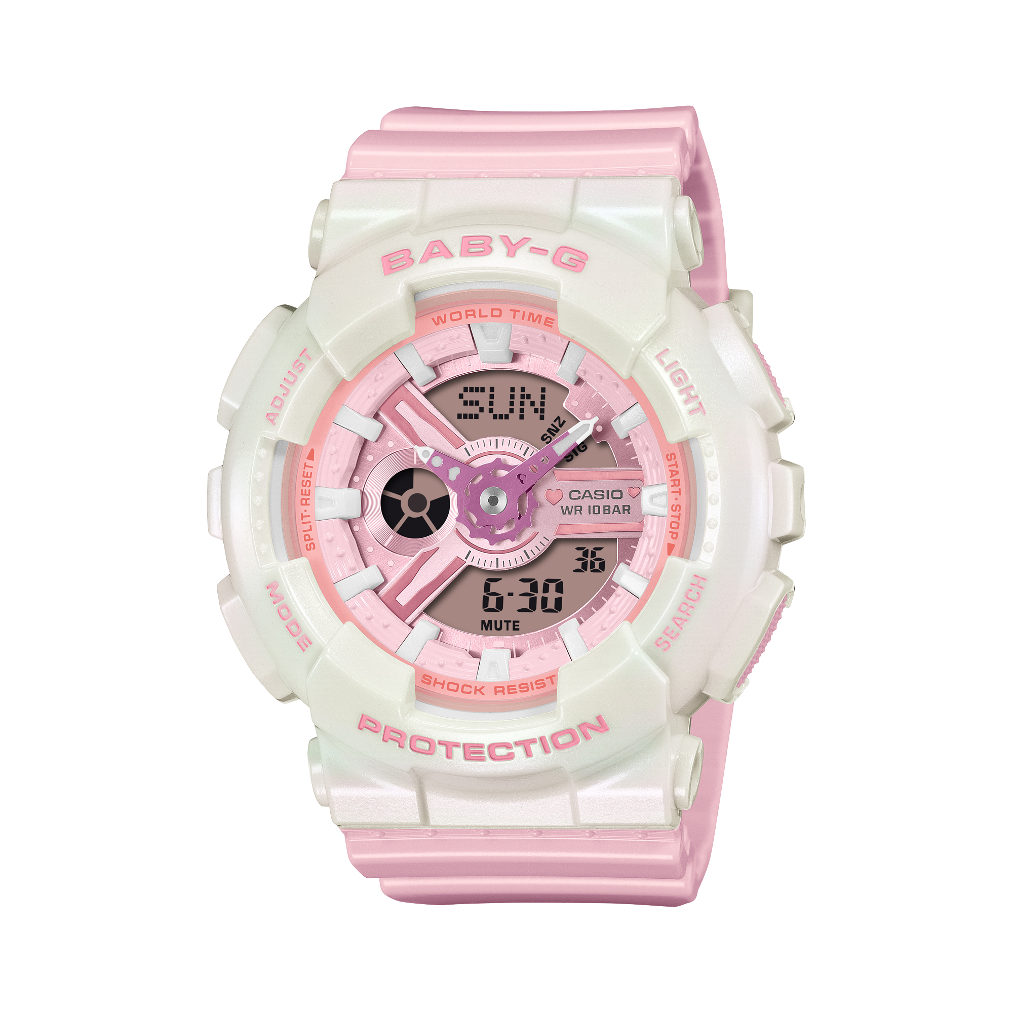 BA-110PD-4A | BABY-G ANALOG DIGITAL White | CASIO CANADA