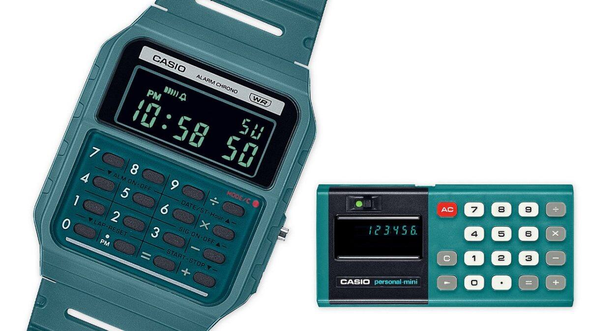 CA-53WB-1B Design and colors pay homage to Casio Mini calculators