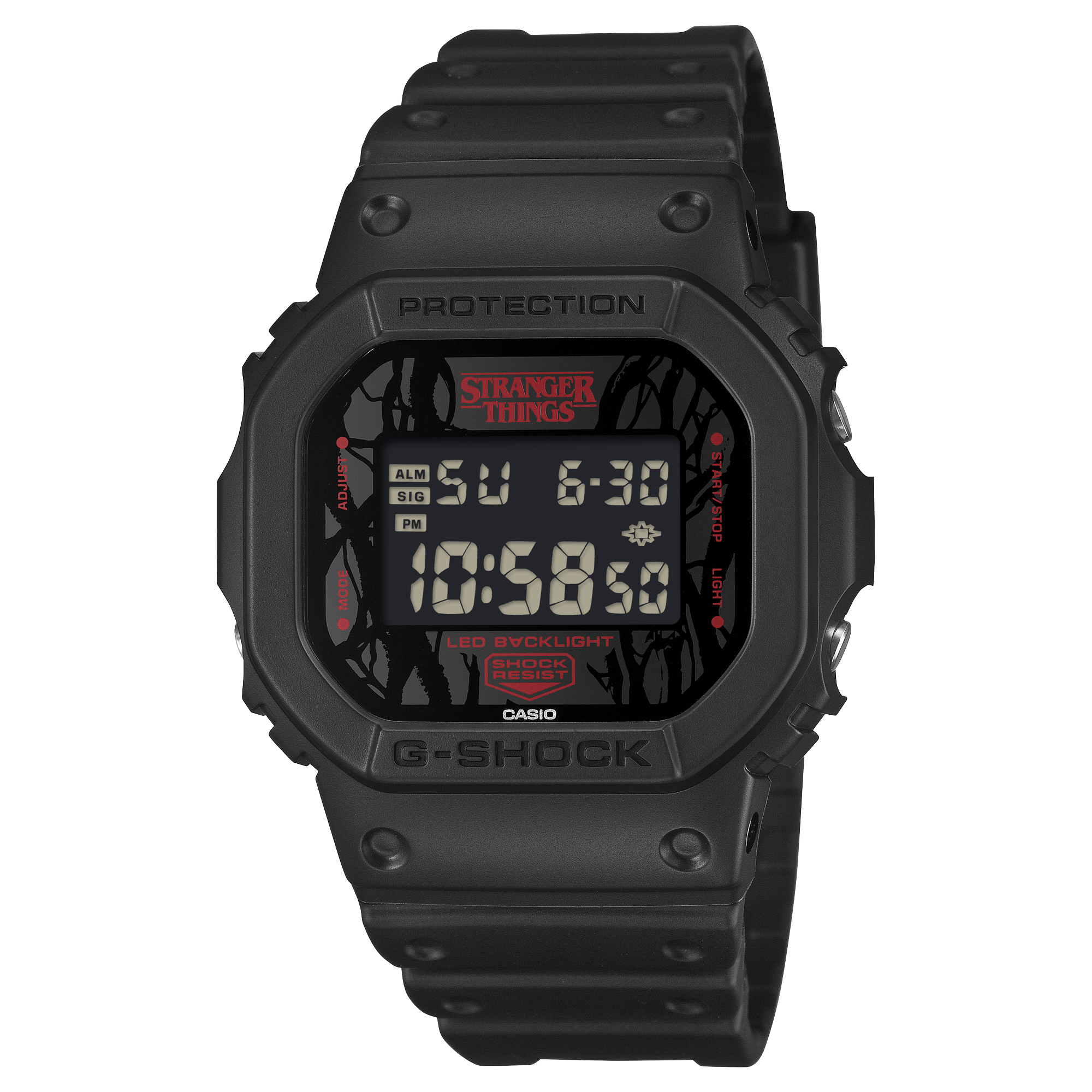 時計 CASIO Stranger Things DW-5600STT-1JR DW-5600STT-1 | G-SHOCK DIGITAL Black | CASIO CANADA