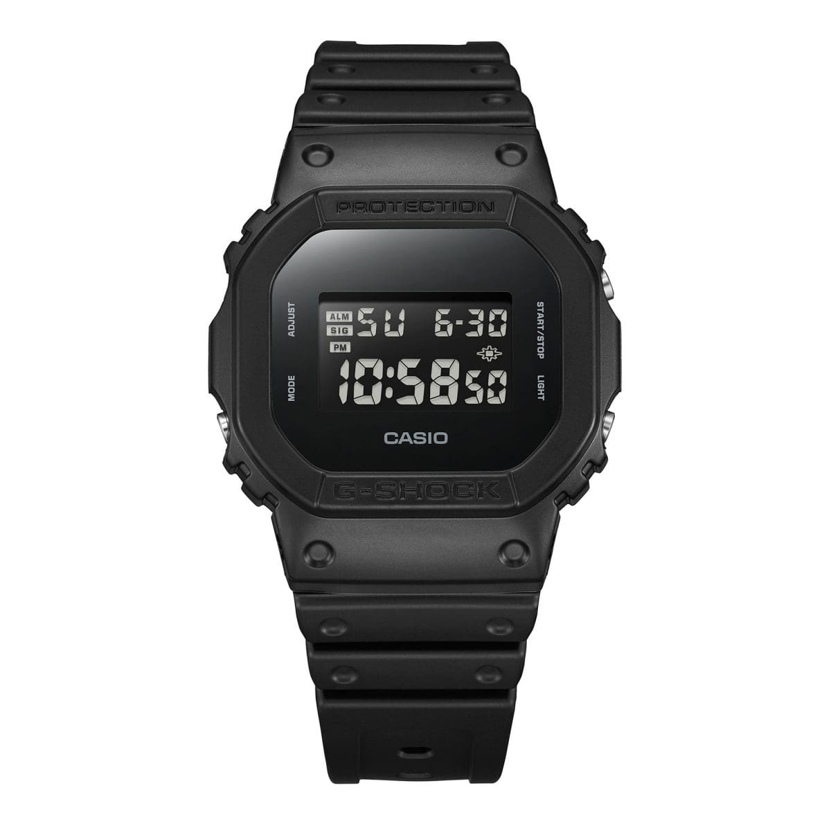 G-SHOCK black digital DW-5600UBB-1 square watch secondary Front View #3