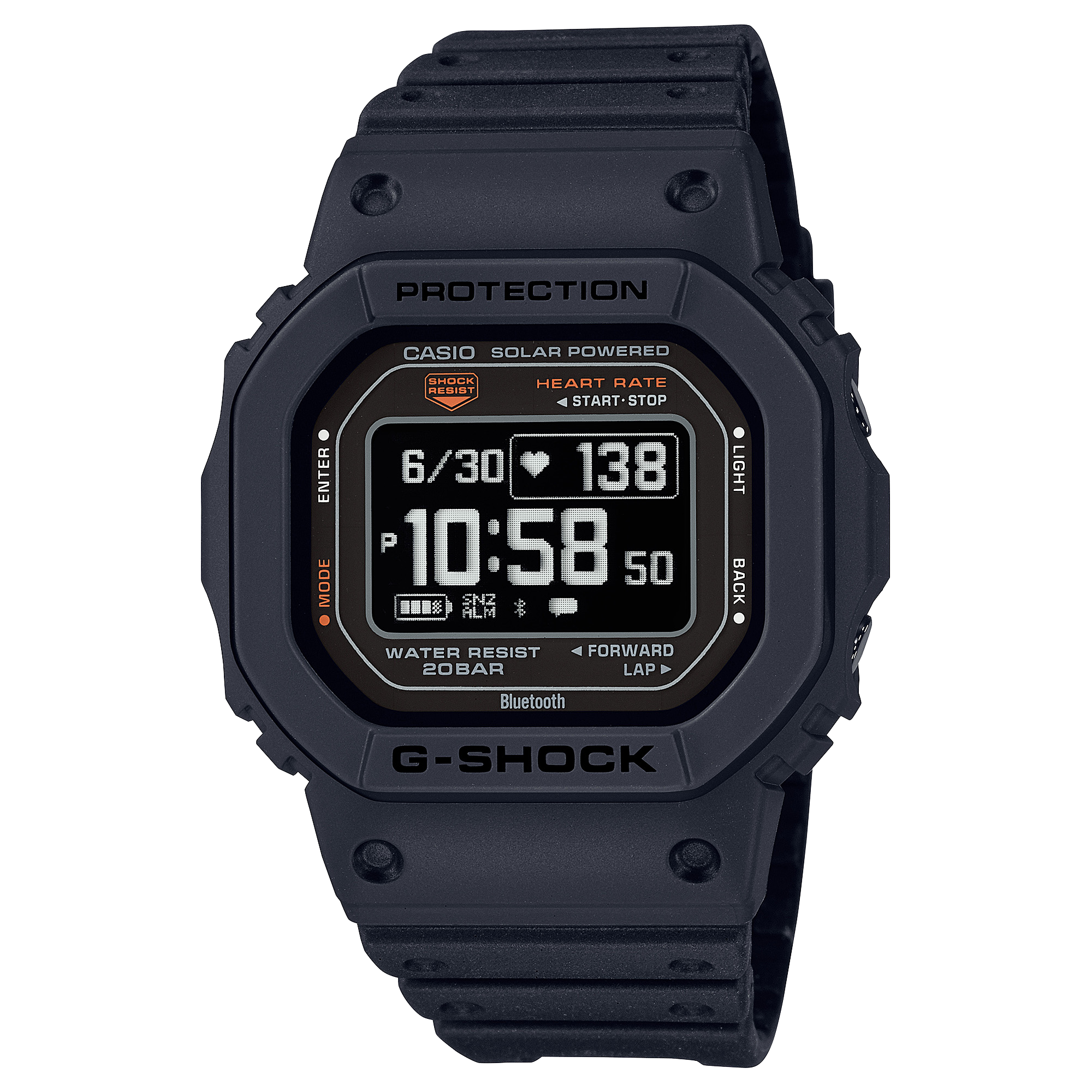 時計 G-SHOCK DW-H5600-2JR CASIO Bluetooth DW-H5600-1 | G-SHOCK G-SQUAD Black | CASIO CANADA