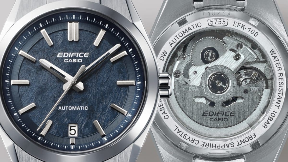 EFK-100D-2A Mechanical movement: Shown off with a see-through case back
