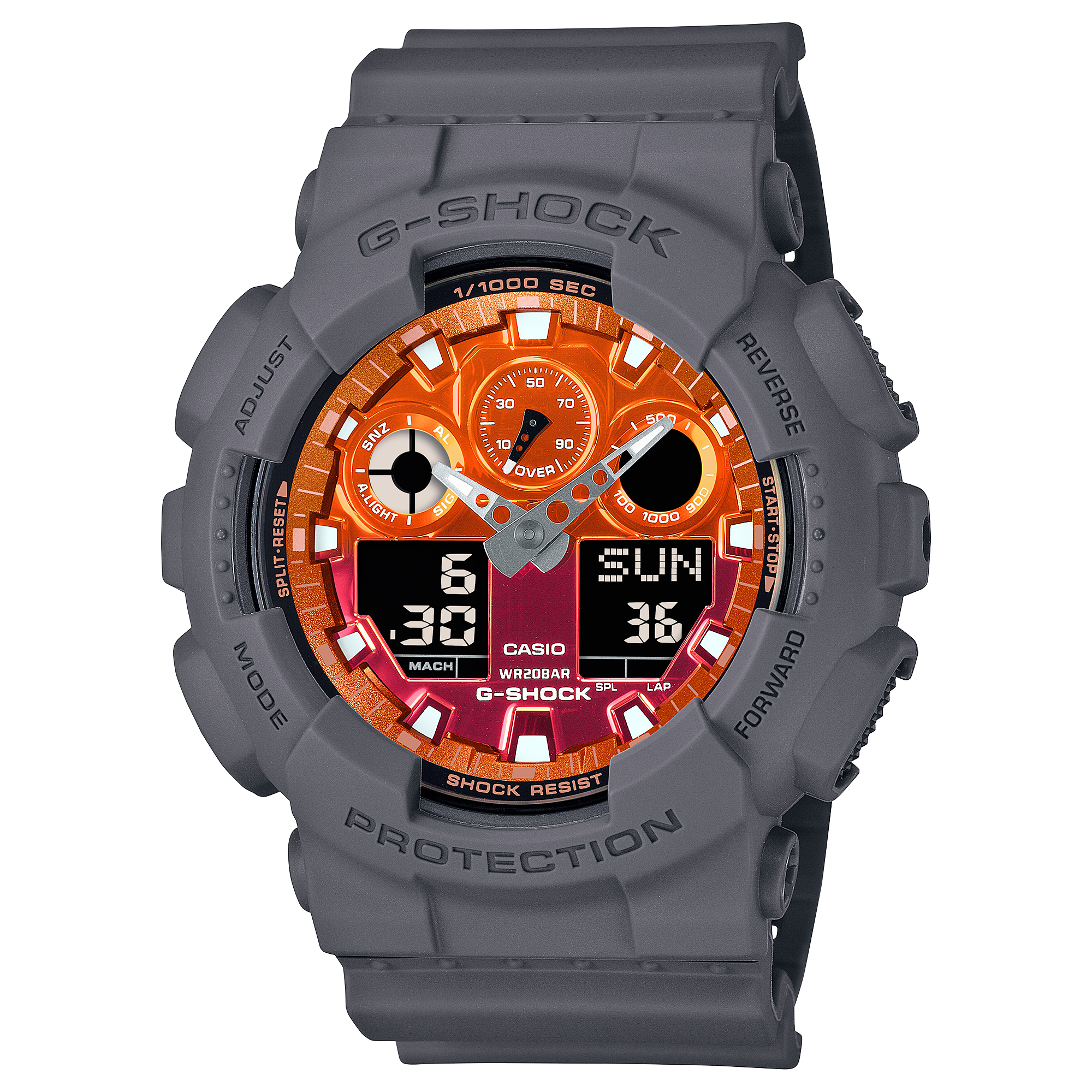 CASIO G-SHOCK GA-100FL アナデジ 【美品】保証残有 GA-100FL-8A | G-SHOCK ANALOG-DIGITAL Gray | CASIO CANADA