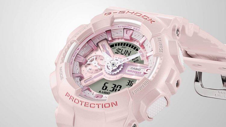 CASIO G-SHOCK GMA-S110ST-4AJF Women's Digital-Analog Polarized Pearl Silk Tone Watch