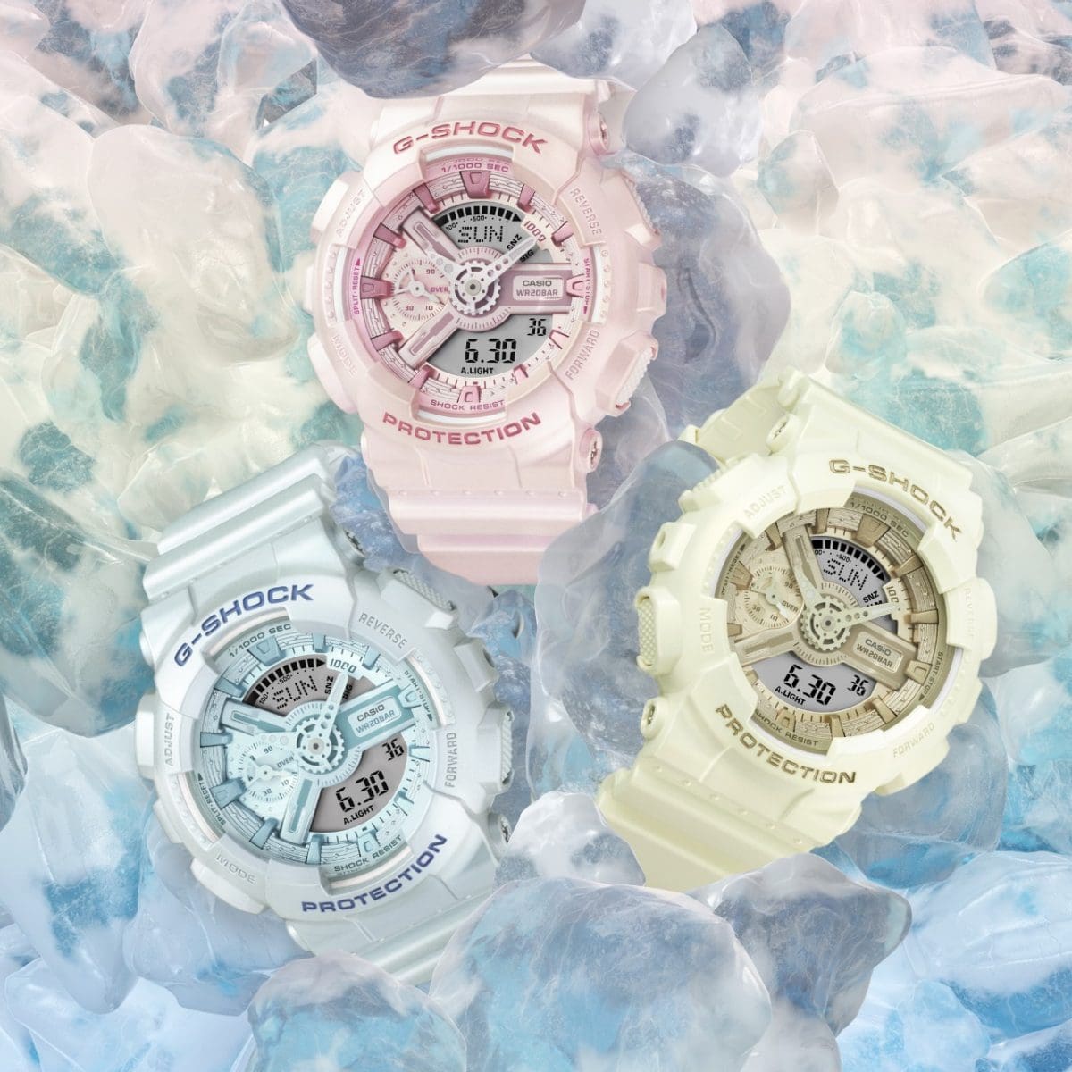 From left: GMA-S110ST-2A, GMA-S110ST-4A, GMA-S110ST-7A