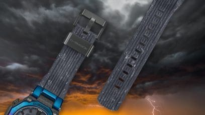 MTG-B2000YST-1A Mixed-color molded soft urethane band recalls dark, stormy clouds
