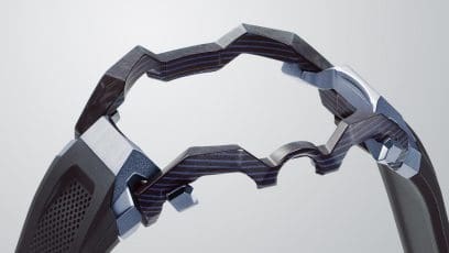 MTG-B4000B-1A2 Multi-layered carbon frame design for a side view exuding strength and beauty