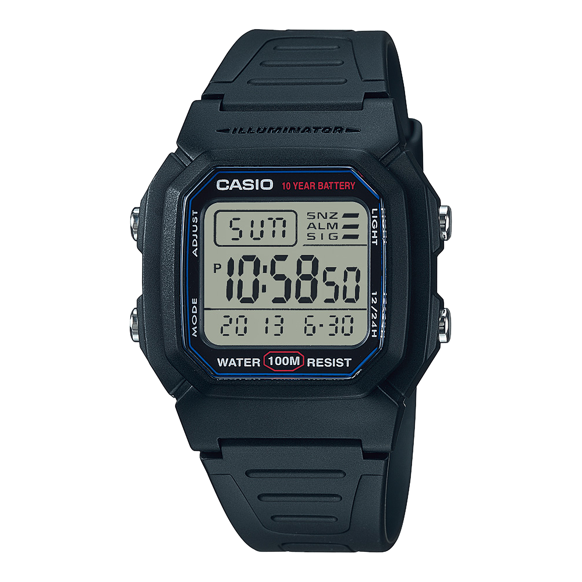 CASIO W-800 デジタル腕時計 ブラック W800H-1BV | Black Digital Watch | CASIO