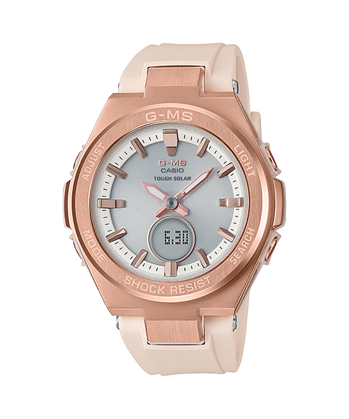 カシオ　G-MS baby-g G-shock MSG-S200 超美品 CASIO G-MS Baby G MSG-S200G-7A Solar Women's Watch, White, Rose