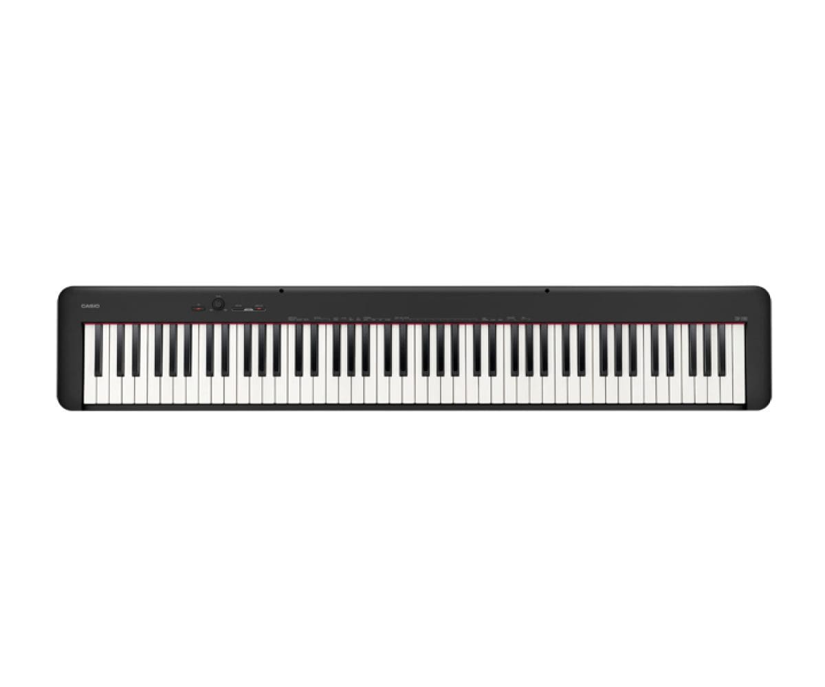 Gesamtansicht CASIO CDP-S100 Compact Digital Piano in Schwarz. 