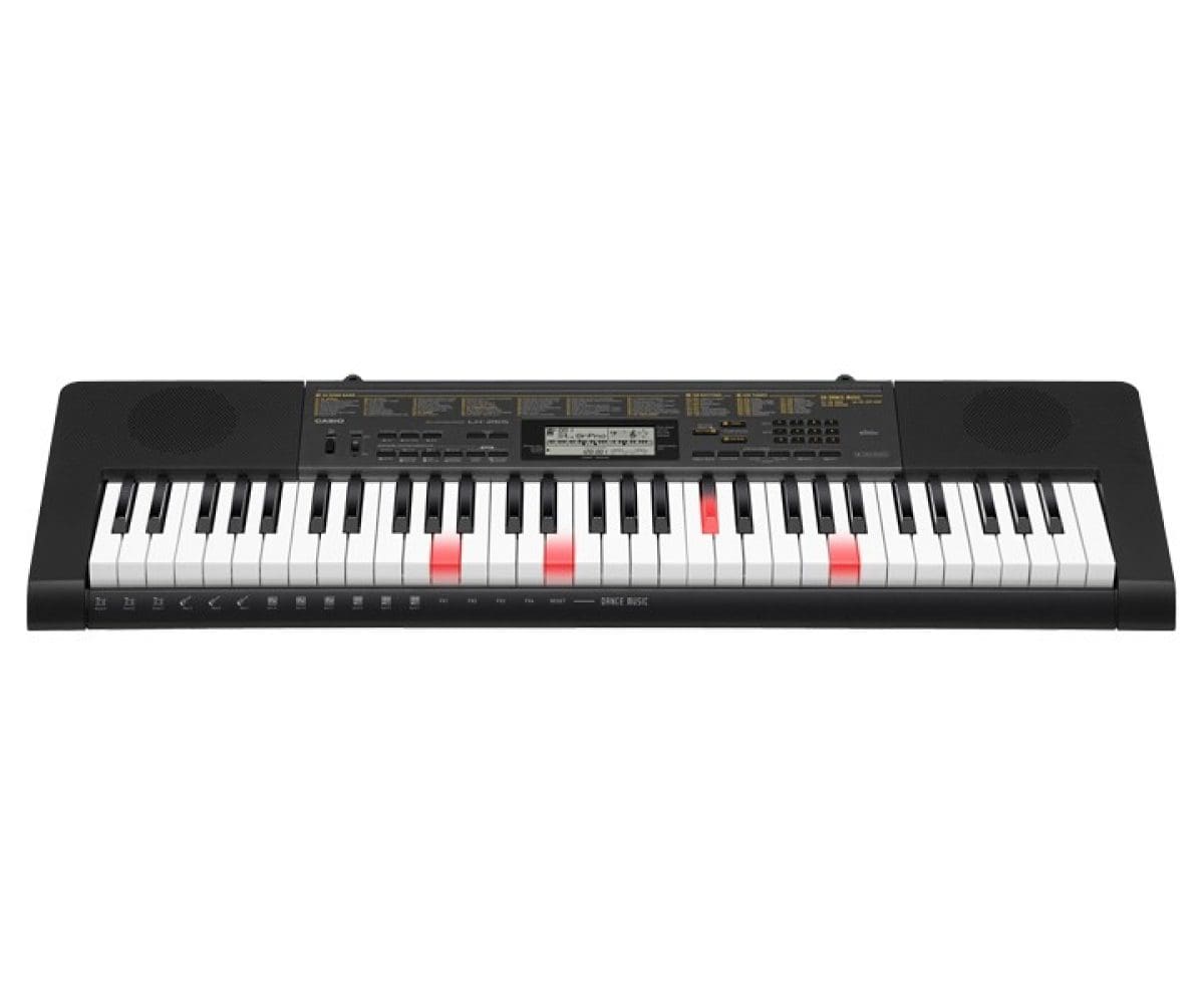 Gesamtansicht CASIO LK-265 Leuchttasten Keyboard in Schwarz.
