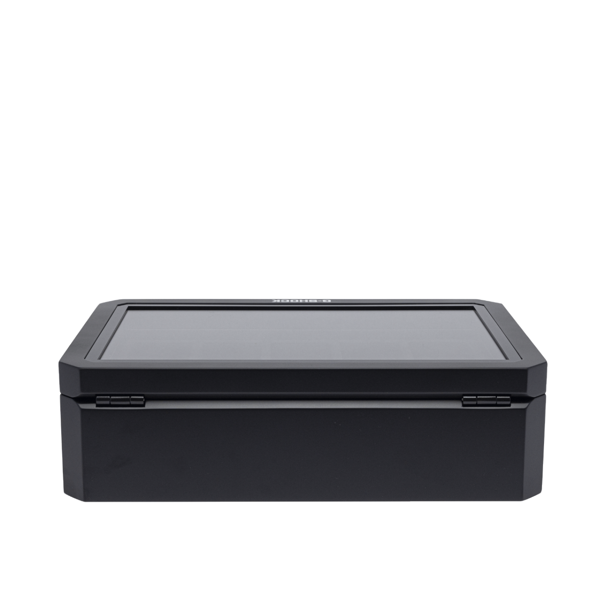 Rückansicht der zugeklappten Uhrenbox