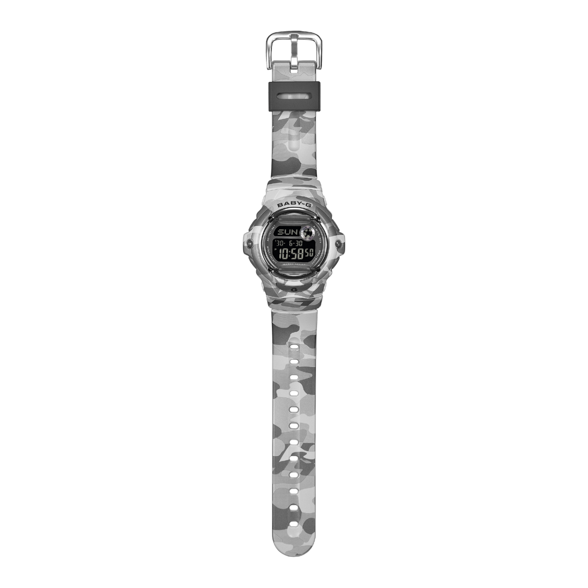 Das Camouflage Muster der Armbanduhr BG-169CMB-8ER ist über Gehäuse und Armband verteilt