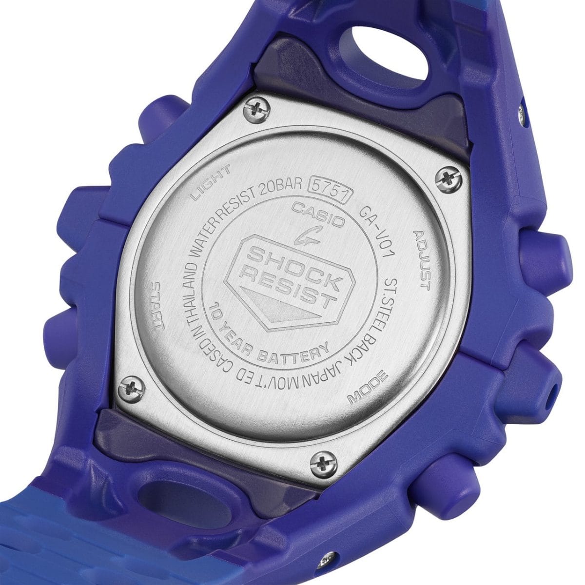 Rückansicht der GA-V01-2AER mit Blick auf den Schriftzug SHOCK RESIST in der Mitte