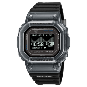 Frontansicht der schwarzen G-SHOCK Armbanduhr GBX-H5600-1ER aus der G-LIDE Serie