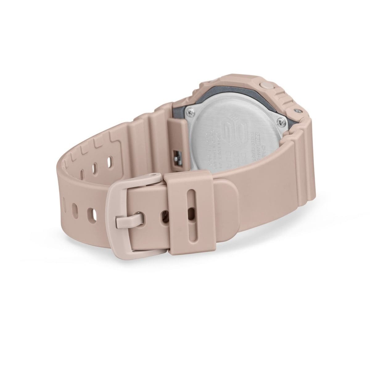 Rückansicht der GMA-S2100MD-4A mit geschlossenem Armband. Schließe und Bandhalter sind in der gleichen Farbe, wie das Armband