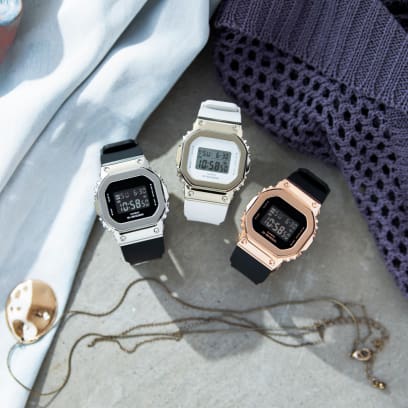 From left: GM-S5600PG-1, GM-S5600G-7, GM-S5600-1