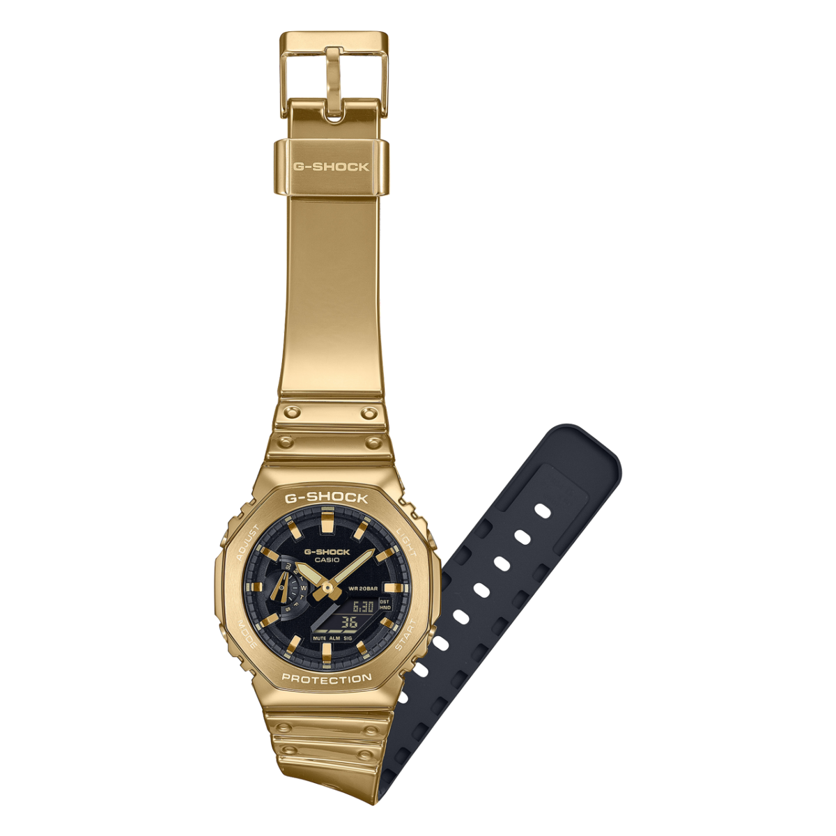 Die goldene GM-2100YMG-9A mit gebogenem Armband