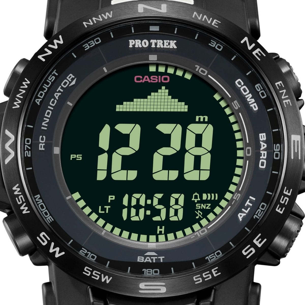 Close-Up des Displays der PRW-35Y-1B mit Höhenmesser