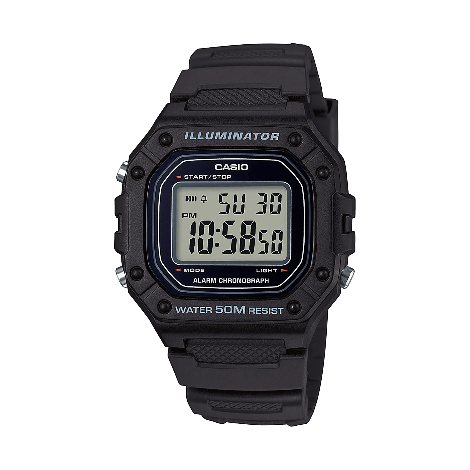 CASIO Timeless Collection Uhr W-218H-1AV | Schwarz