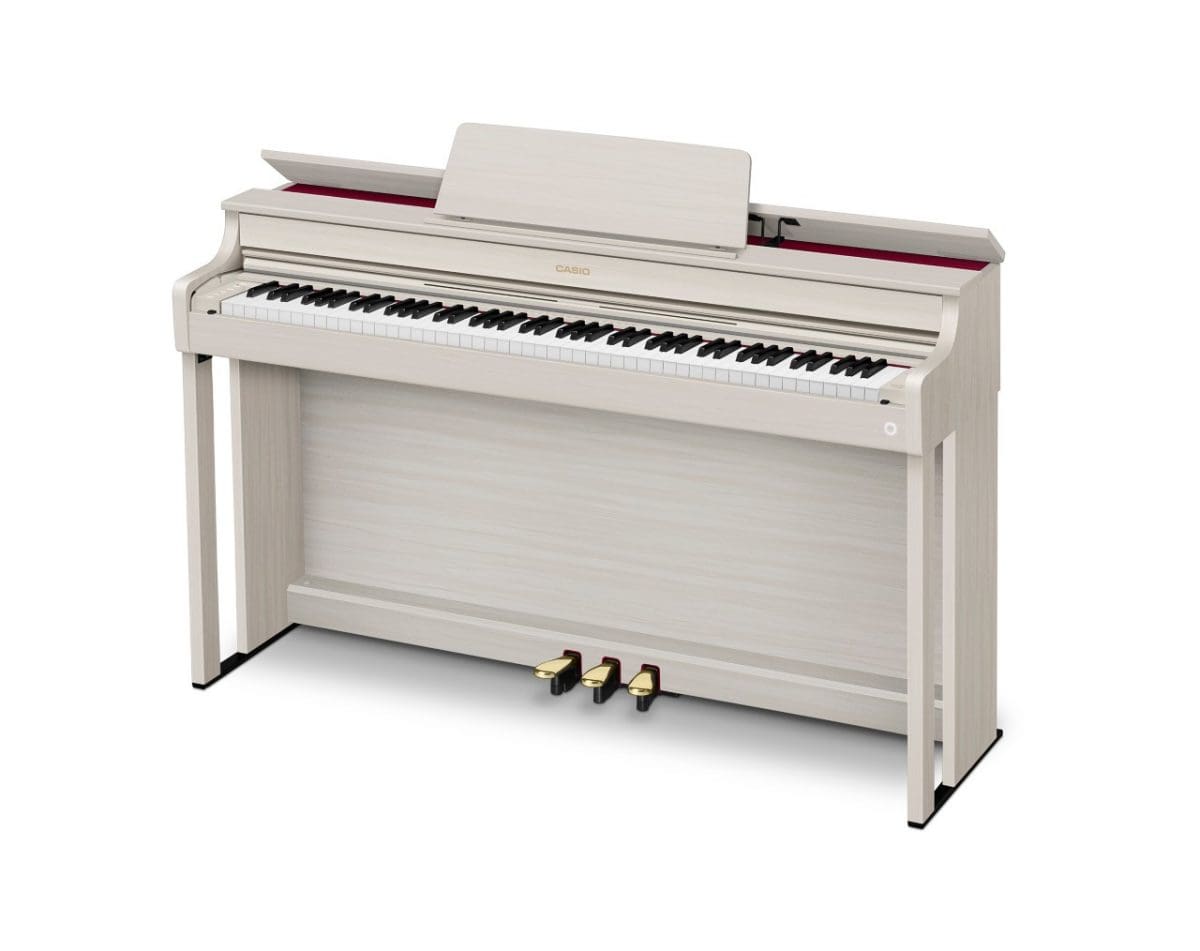 Vista general del piano digital CASIO CELVIANO AP-750 de palisandro.