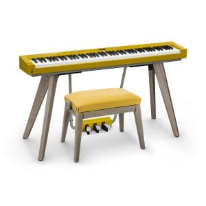 Vista general del piano digital CASIO PRIVIA PX-S7000 en la variante de color Harmonious Mustard.