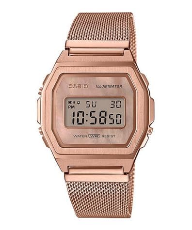 Reloj Casio dorado Retro de mujer, con correa de malla, ref.  LA670WEMY-9EF.