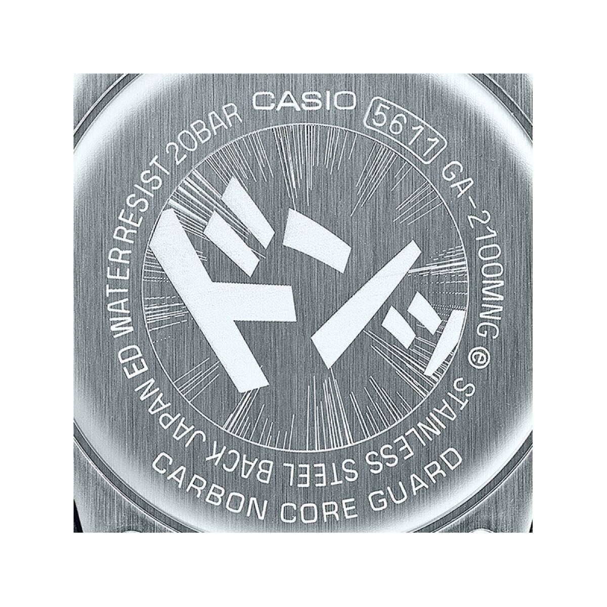 GA-2100MNG-2A, grabado en la parte trasera