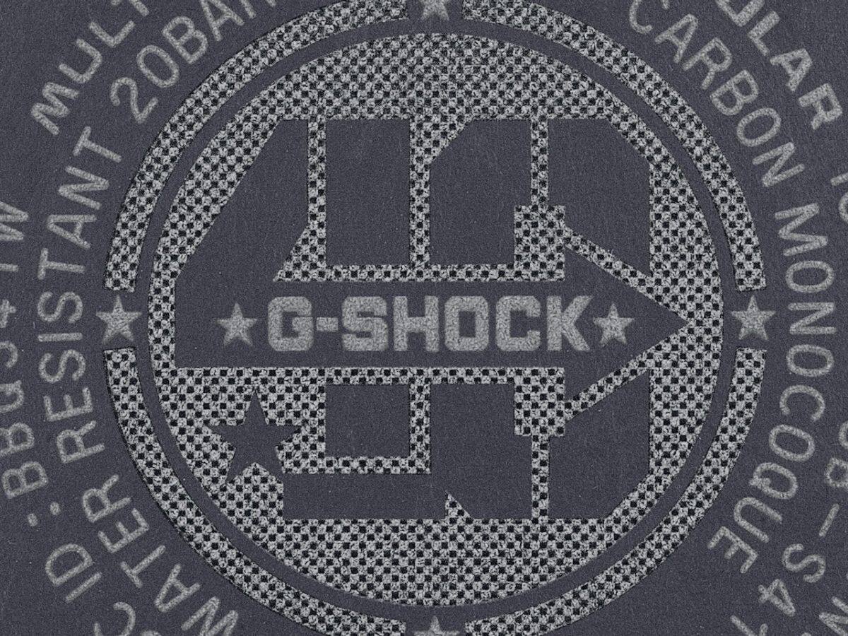 Parte posterior de la caja del GCW-B5000UN-1 grabada con el logotipo del 40 aniversario de G-SHOCK.
