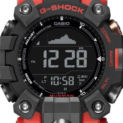 Detalle del altímetro en la pantalla del G-SHOCK GW-9500-1A4