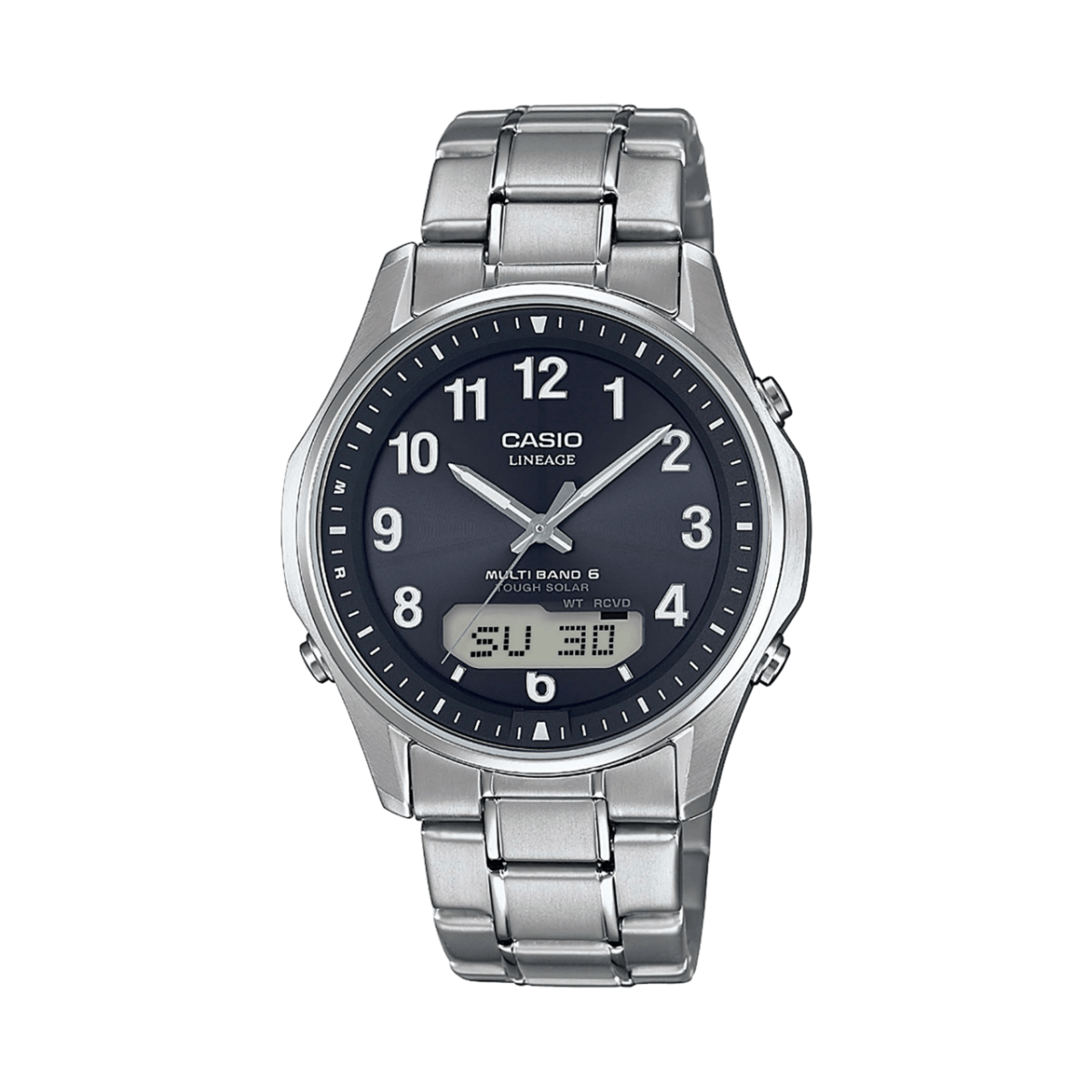 Vista frontal del modelo plateado LCW-M100TSE-1A2