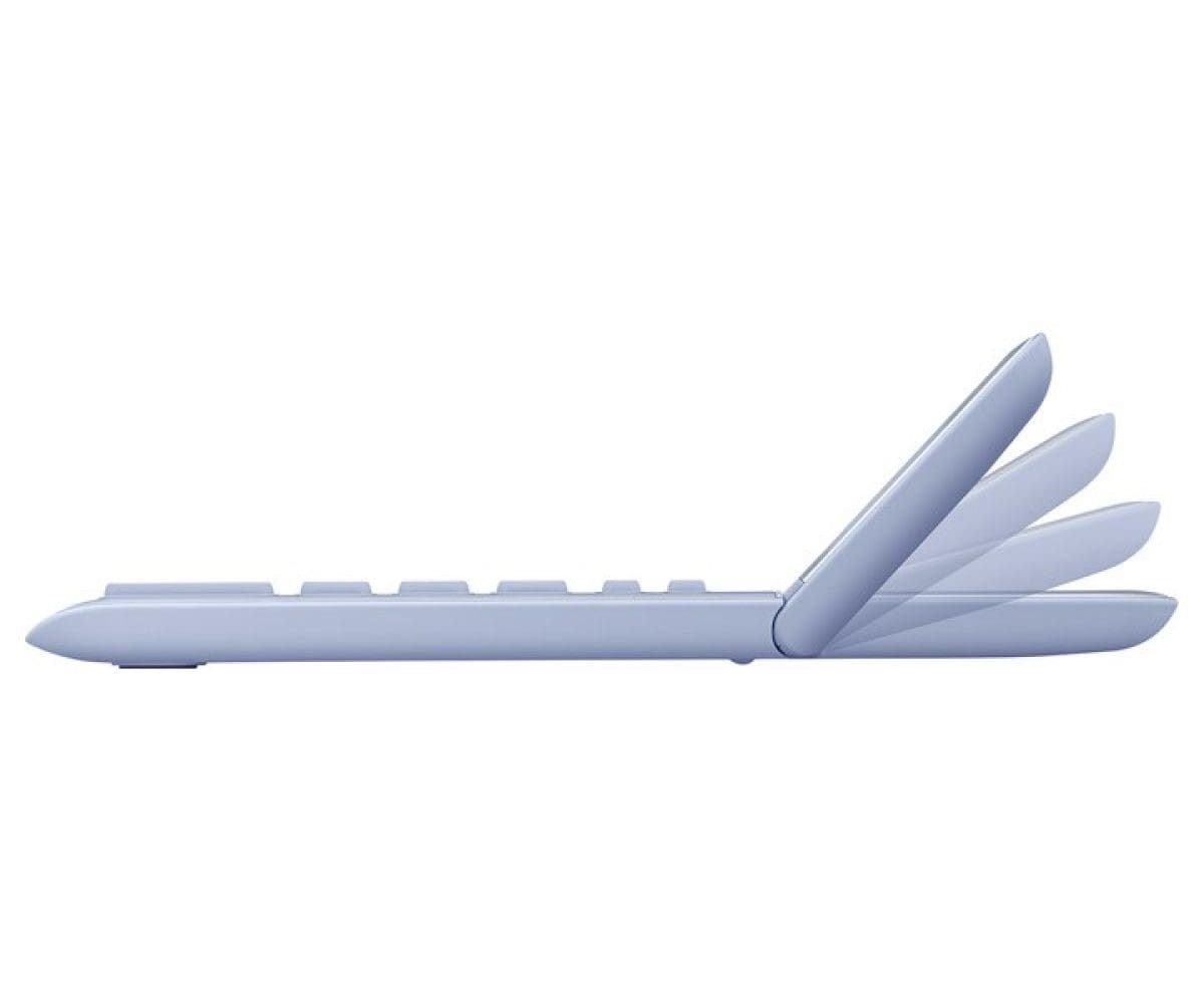 Tiltable display from a sideview of the compact JW-200SC-BU calculator