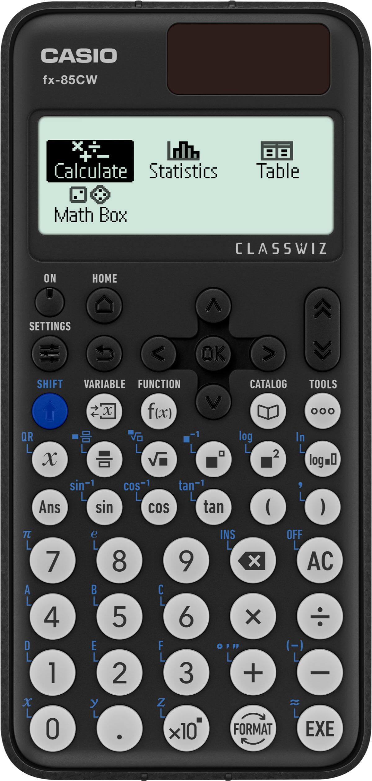 Calculatrice Scientifique Casio FX-85SP CW - Solaire, 5 Langues, 300+ Fonctions, Recommandée Pour L'école (bleue)