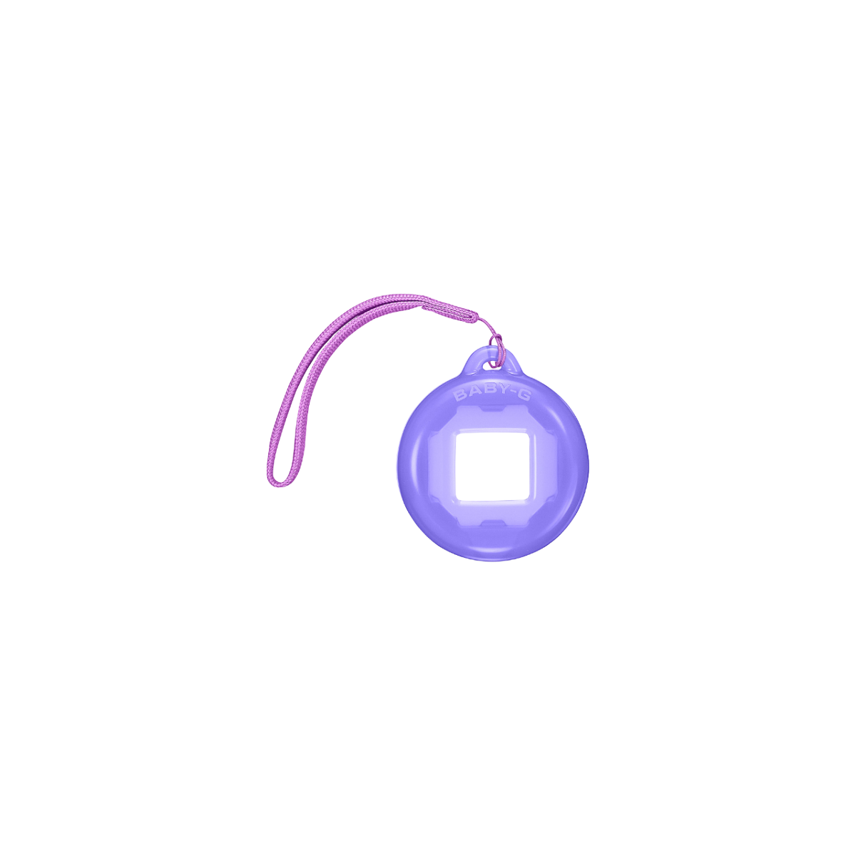 Purple-coloured holder for the case of the BABY-G watch with strap