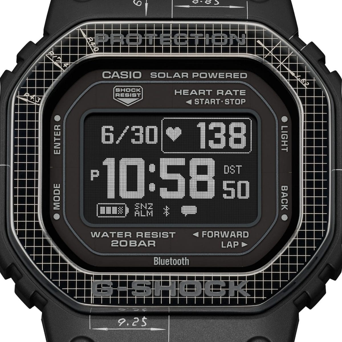 DW-H5600EX-1 Multi-functionality with enhanced readability: Memory-in-pixel (MIP) LCD