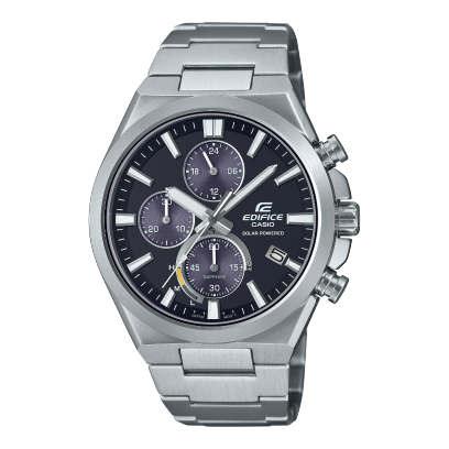 Front view of the silver EFS-S630D-1AV with black dial