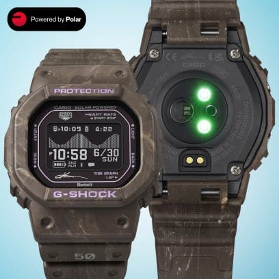 Sensors are built into the back of the GBX-H5600KI-5ER wristwatch