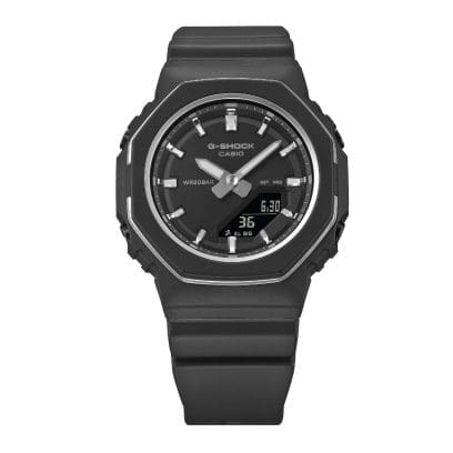 Front view of the GMA-P2110-1AER with silver hands and indices