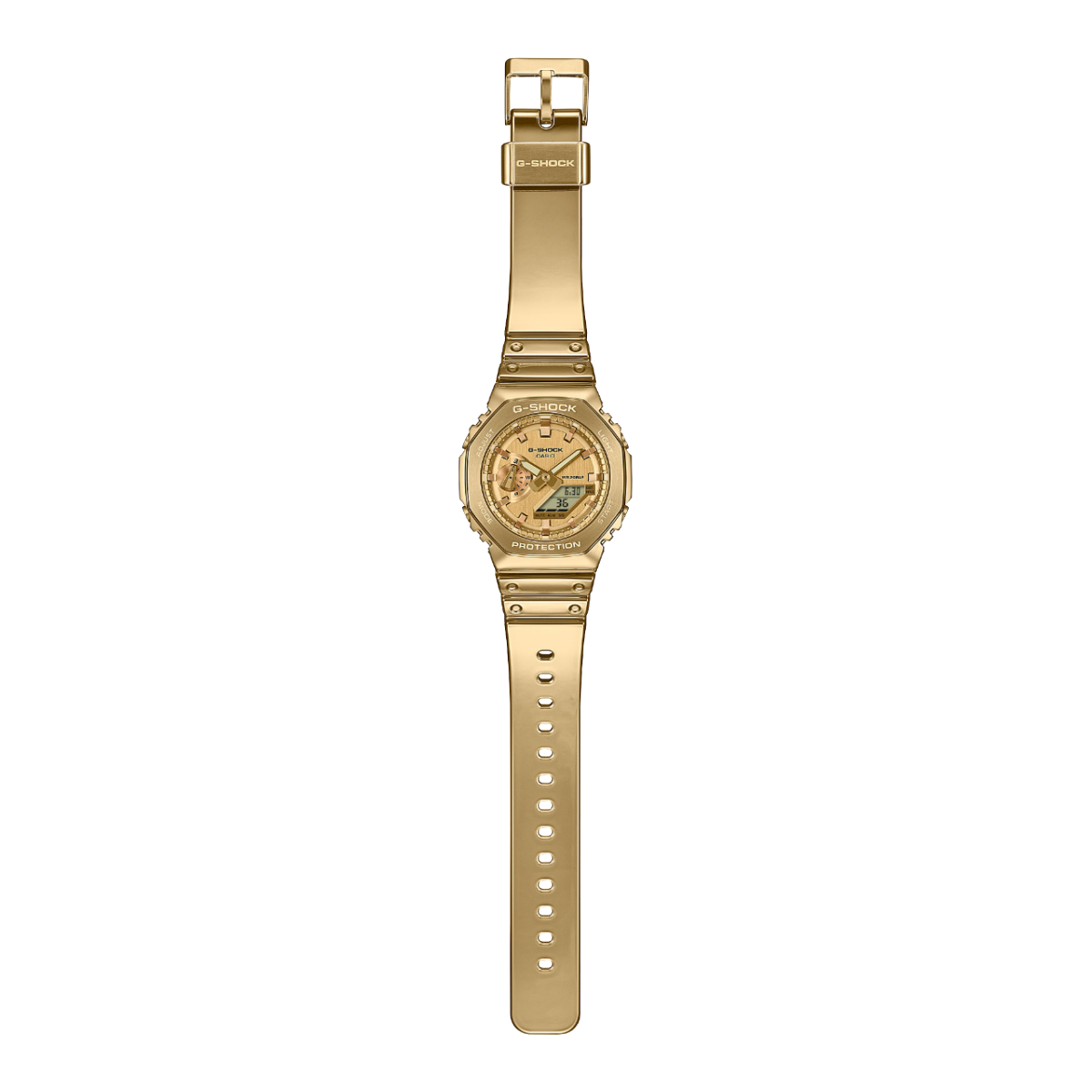 Complete view of the G-SHOCK analogue watch GM-2100YMG-9A9