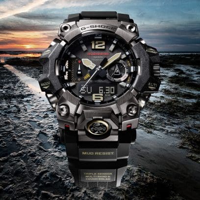 The GWG-B1000-1A against a background of muddy ground soaked with water