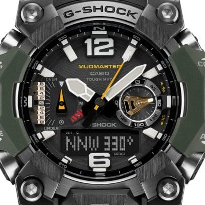 Close-up of the display of the GWG-B1000-3A with digital compass display